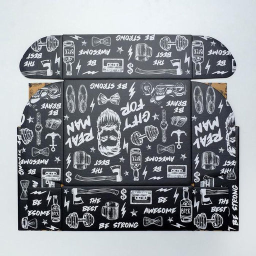 Коробка подарочная двухсторонняя складная, упаковка, «Брутальному мужчине», 27×21×9 см