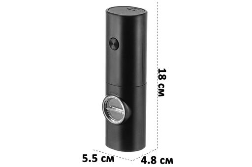 Мельница электрическая для соли и перца 5,5*4,8*18 см Черная - Elan gallery фото 2