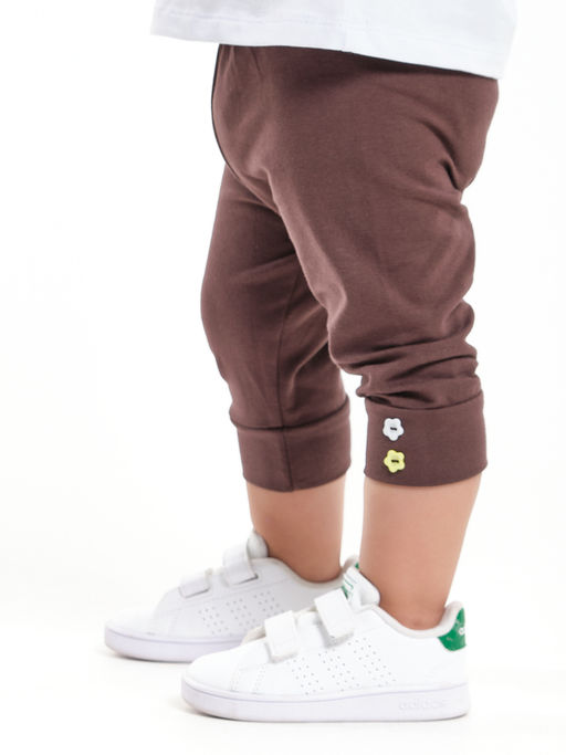 Бриджи с пуговками UD 1690 кофе - Mini maxi фото 3