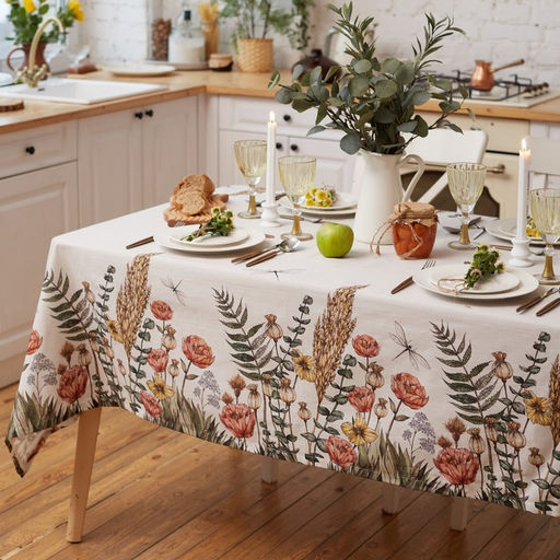 Скатерть «Этель» Kitchen collection, 149×220 см, 100% хлопок, репс 210 г/м²