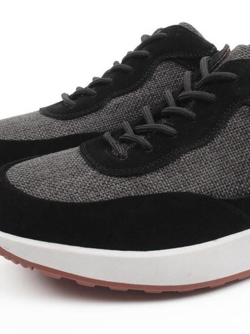 03-10-56 BLACK/GREY Кроссовки мужские (натуральная замша, натуральная кожа, текстиль) - Фабричный китай фото 2