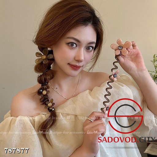 Резинки для волос с цветами 1 шт