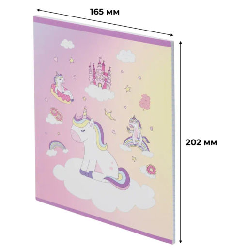 Цена за 2 шт. Тетрадь общая А5 48л Uniland роз,клет,скреп, ВД-лак