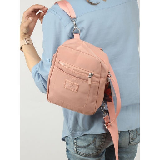 Сумка женская текстиль CF-0437, (рюкзак-change) 1отд, 2внут+3внеш/ карм, розовый SALE 254375 - Bobo фото 10