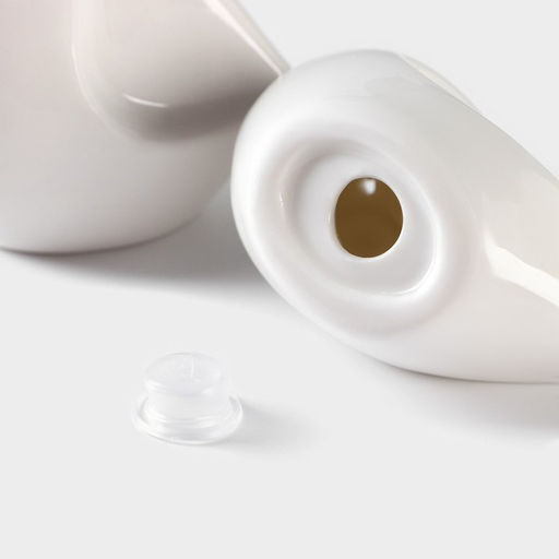 Набор для специй BellaTenero Совы, солонка 100 мл, перечница 130 мл, на бамбуковой подставке, фарфор, белый  фото 7