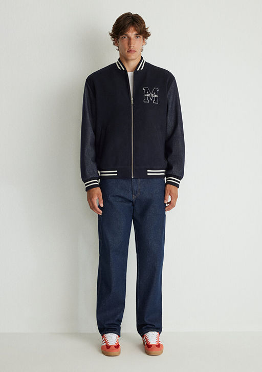 M Bask?l? Lacivert Bomber Ceket - Mavi фото 2