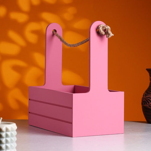 Ящик - кашпо деревянный 25х15х30 Любимой Маме Розовый Коралл - Дарим красиво фото 2