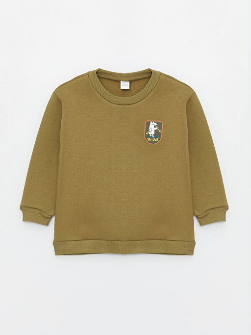 Bisiklet Yaka Bask?l? Uzun Kollu Erkek Bebek Sweatshirt 2li - Waikiki фото 2
