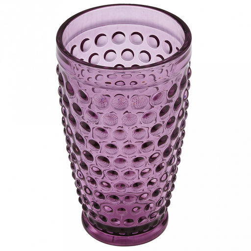 Сидней Стакан стеклянный 450мл, д8,3см, h14,5см, рельефное, цветное стекло, цвет - аметистовый (Китай) Цена указана за штуку. В коробке 6 штук.