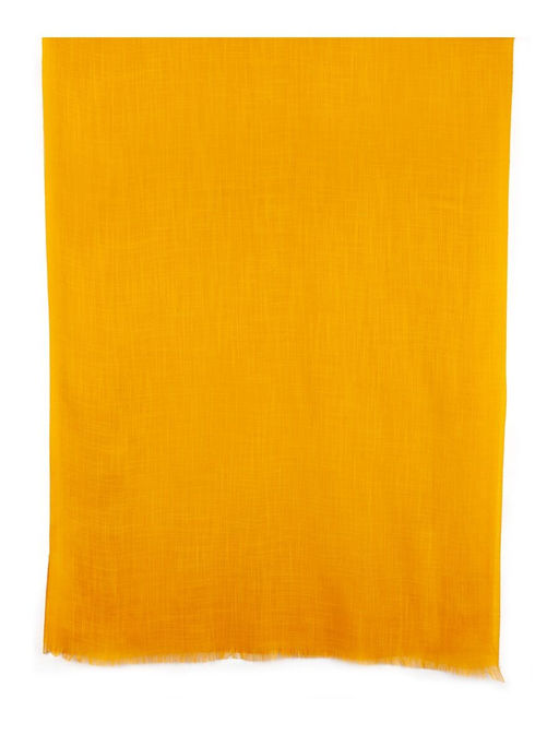 Палантин из вискозы и хлопка ярко-желтого цвета