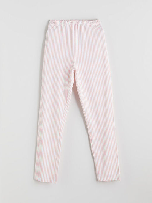 Beli Lastikli ?izgili K?z ?ocuk Pijama Alt