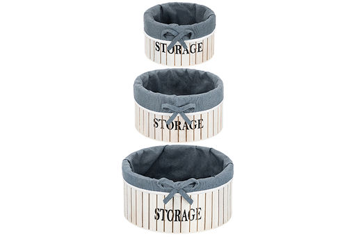 Набор 3 органайзеров д/хранения 23,5*23,5*11 см Storage круглый - Elan gallery фото 4