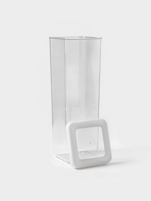 Банка для хранения сыпучих продуктов IDEA «Степ», 1.9 л, 10×28 см, пластик, крышка белая