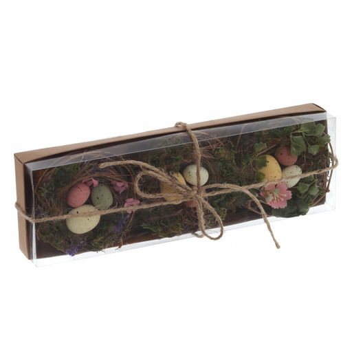 Набор из 3-х изделий декоративных "Гнездо пасхальное" (10*5), L33 W10 H5 см