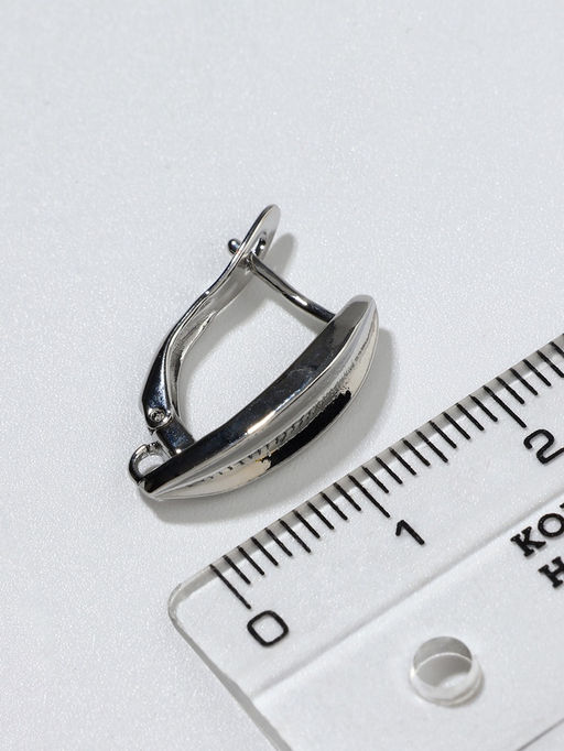 Швензы с английской застежкой Бумеранг, 1 пара, цвет серебро