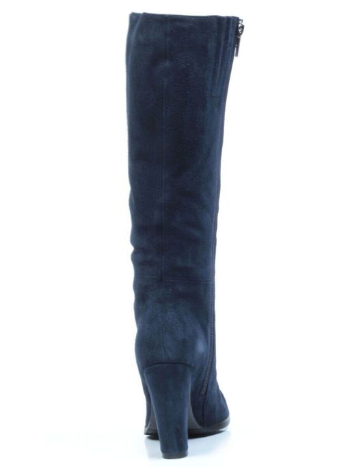 02-F65-011M DARK BLUE Сапоги зимние женские (натуральная замша, натуральный мех (полностью)) - Фабричный китай фото 11