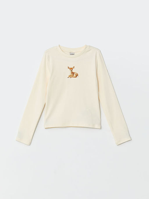 Bisiklet Yaka K?z ?ocuk Ti??rt