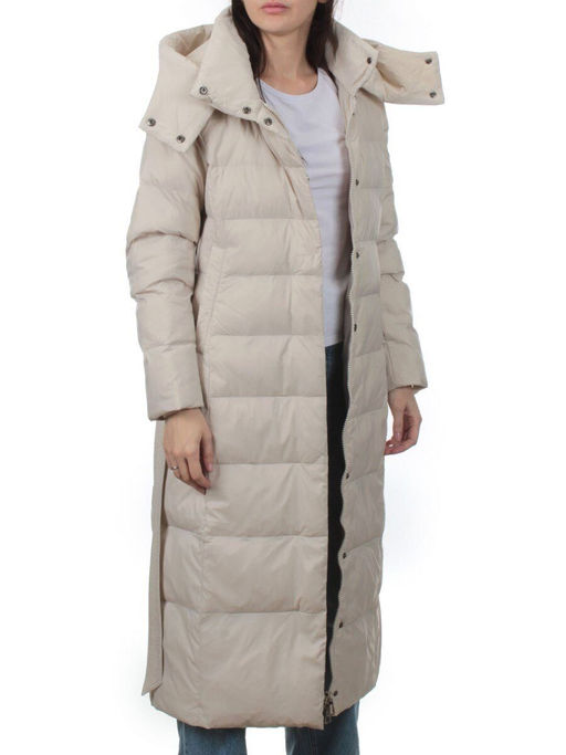 3069 LT.BEIGE Пуховик облегченный зимний женский (80% пух, 20% перо)