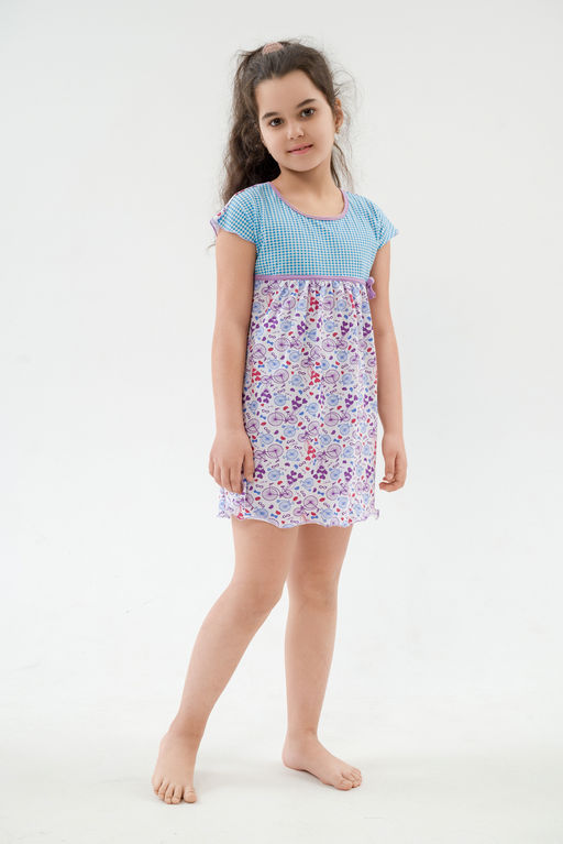 Ночная сорочка детская из кулирки Ярославна велосипед - Амадэль фото 2