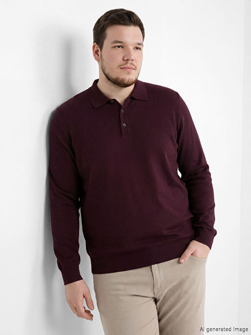 Polo Yaka Erkek Triko Kazak