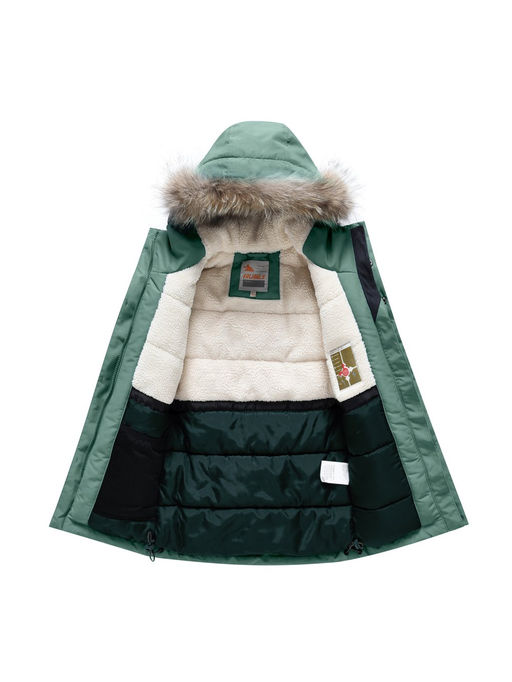 Парка зимняя подростковая для мальчика зеленого цвета 9339Z - Valianly фото 4