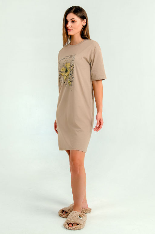 Арт. 4141 Туника женская 44-54 (6 шт) Цвет:кофейный - Калинка фото 3