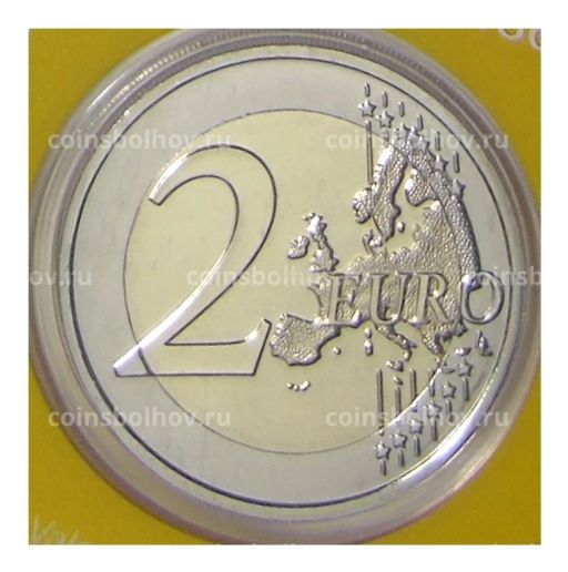 2 евро 2021 года Франция  XXXIII летние Олимпийские игры, Париж 2024 (в желтом блистере)