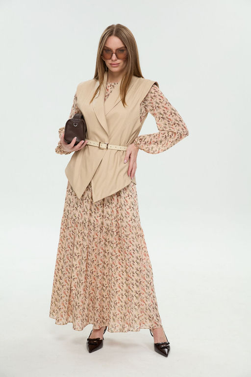 Костюм NIKVA н1046-1 крем-брюле и бежевый мультиколор