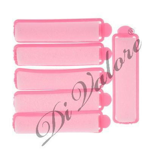 Di Valore 301-241 Бигуди "Поролон" РОЗОВЫЕ 6шт Д1,5см длина 6,8см