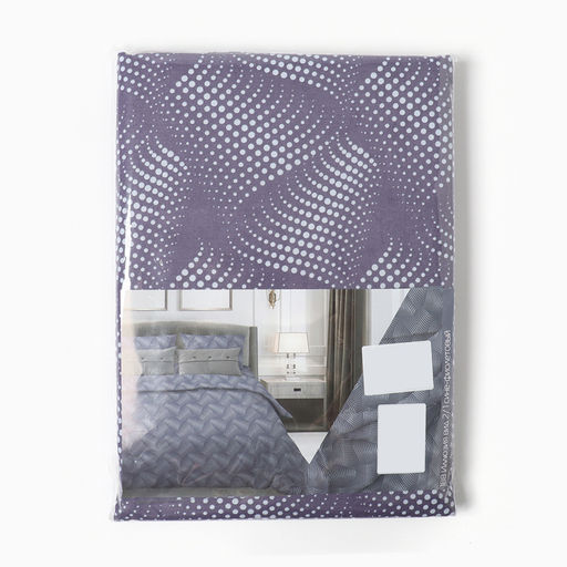 Постельное бельё 1,5 сп Иллюзия, сине-фиолетовый, 150х210 см, 150х210 см, 70х70 см, бязь, 105 г/м, 100% хлопок - Атра фото 6