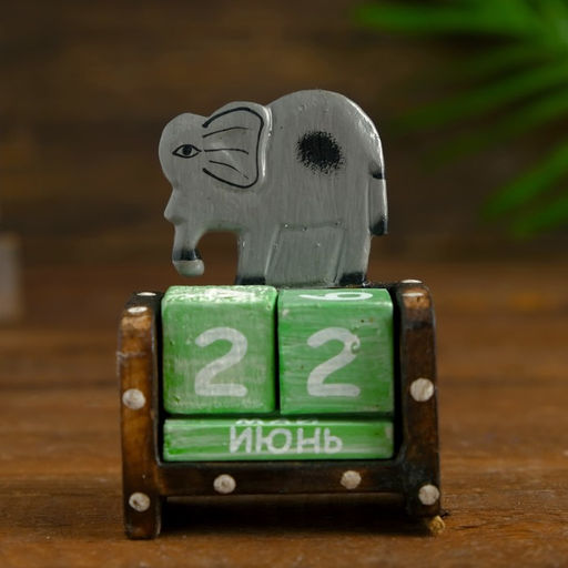 Вечный календарь Слоник, 7410 см, дерево, МИКС - Simaland фото 2