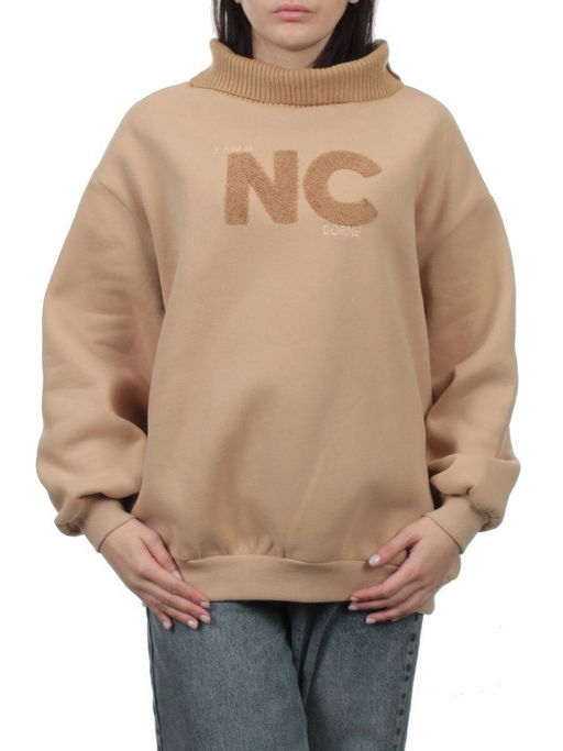 2510 BEIGE Толстовка женская (85% хлопок, 10% полиэстер, 5% спандекс)
