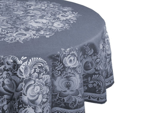 07с24- ЯК Скатерть D-178 "Цветы" цв. синий