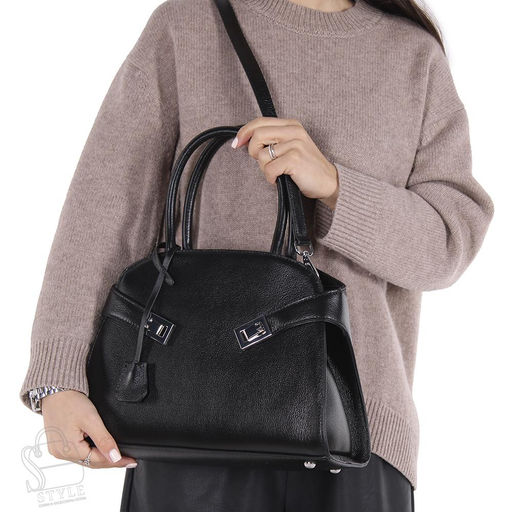 Сумка женская кожаная 6699VG black Vitelli Grassi  в Новосибирске