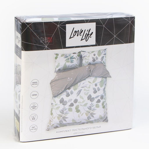 Постельное бельё LoveLife 2сп Весна, 175х215см, 200х225см, 50х70см-2шт, 100%хлопок, сатин, 125г/м  фото 5