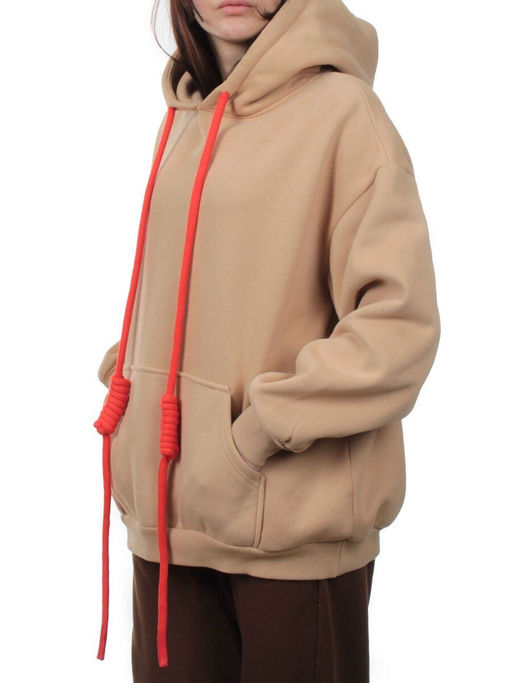 2226 BEIGE Толстовка женская (85% хлопок, 10% полиэстер, 5% спандекс) - Fashion фото 5