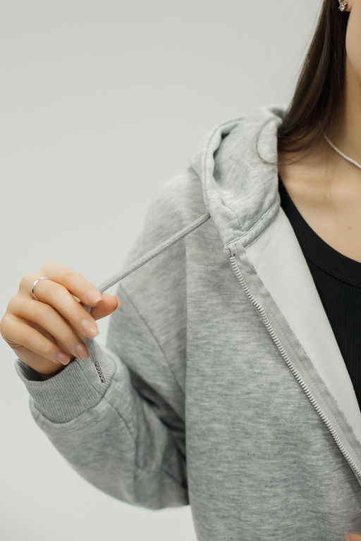 Худи на молнии с капюшоном