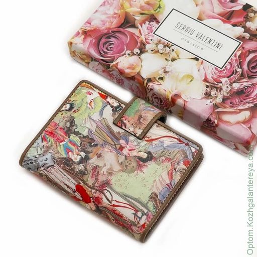 Женская кожаная визитница Sergio Valentini СВ 8138/1-010  фото 8