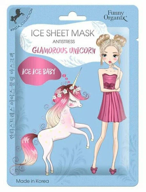 А.Т.Funny Organix Маска ледяная тканевая снимающая стресс кожи GLAMOROUS UNICORN 25гр