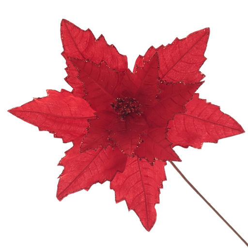 Цветок искусственный "Пуансеттия", L53 W53 H67 см