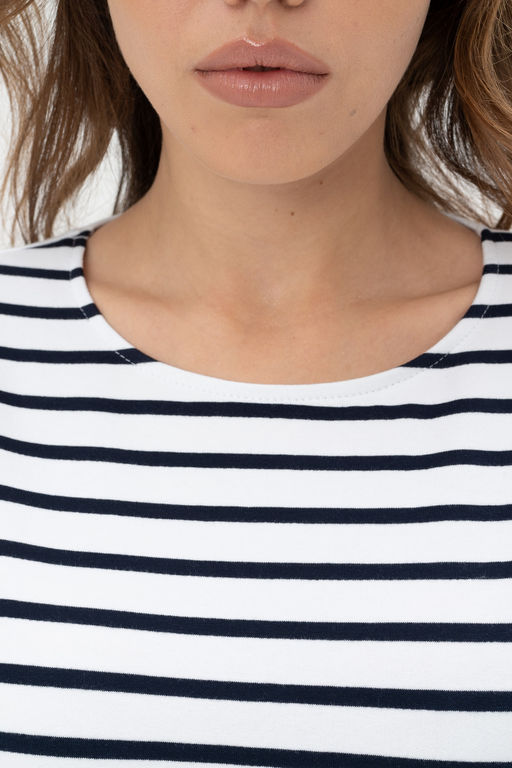 Джемпер женский 484L3-WB белый/полоска - Solo mio фото 6