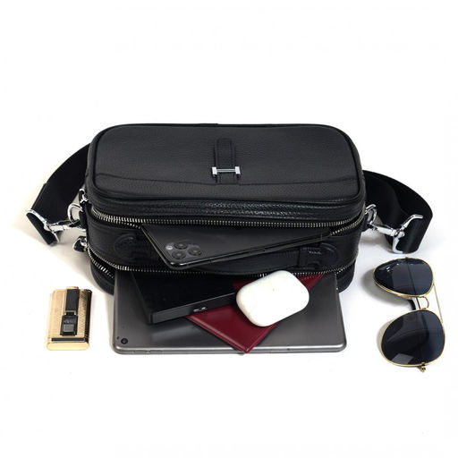 Мужская сумка, кожа, MIRONPAN 10101 Черный