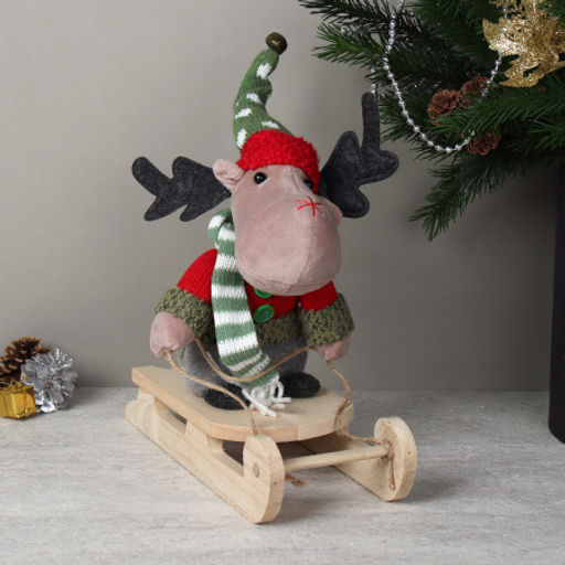 Новогоднее украшение на санях 33*22 см / HZ004 /уп 48/ - Галеонтрейд фото 3