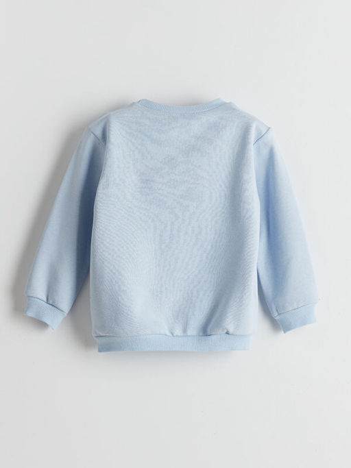 Bisiklet Yaka K?z ?ocuk Kal?n Sweatshirt 2li