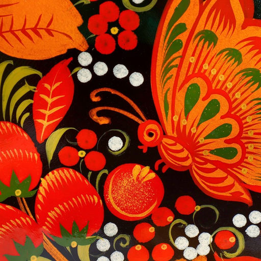 Тарелка «Блинная», дерево, хохлома, d=30