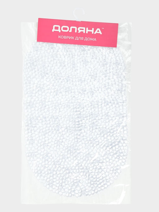 Коврик для ванны на присосках Доляна «Хрусталь», 66×36 см, прозрачный