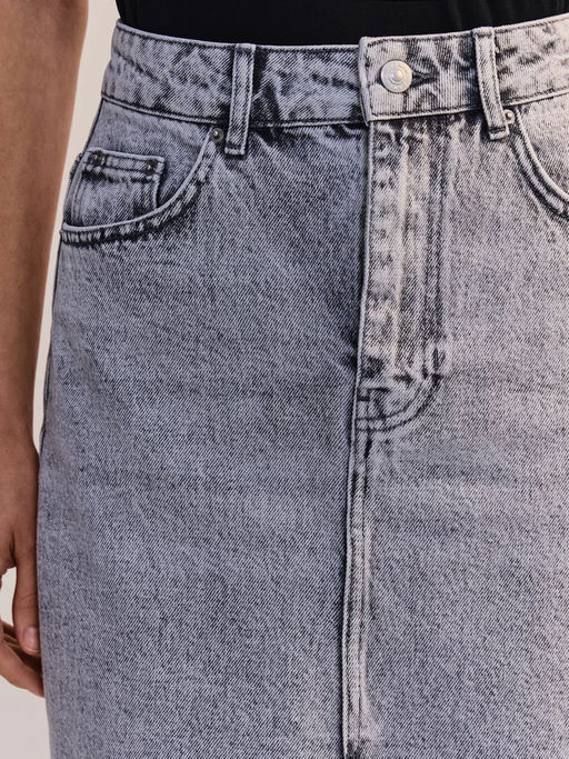 Джинсовая юбка миди с разрезом спереди ZR2605092350-107 / Zarina  фото 9