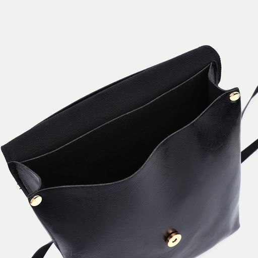 Мини-рюкзак из искусственной кожи на магните, цвет чёрный - Simaland фото 4