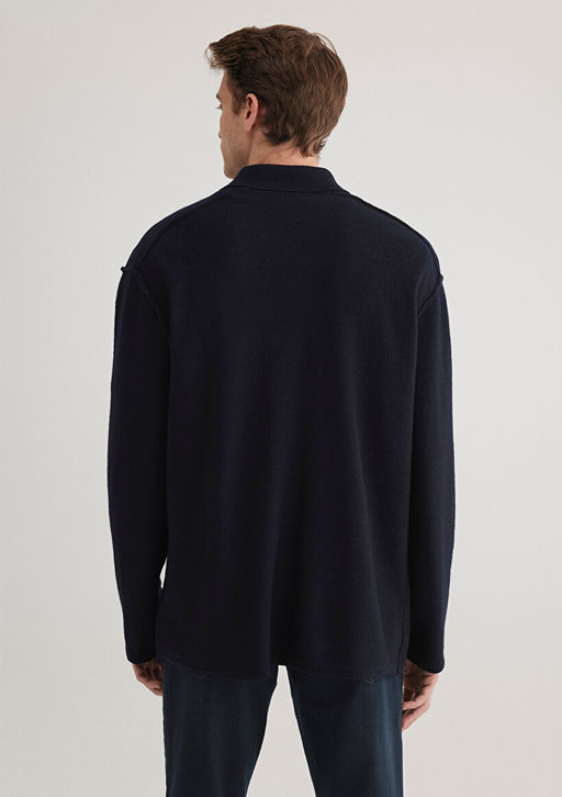 Dugmeli Lacivert H?rka - Mavi фото 5