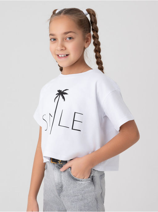 Футболка Пальма детская белый - София фото 9
